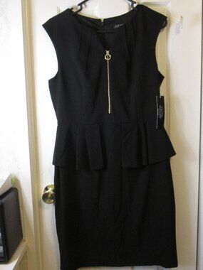 NWT Tahari Women's Black Sleeveless Dress Size 8P